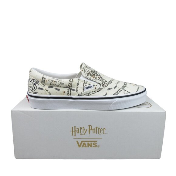Vans Harry Potter Marauders Map Classic Slip On Shoes Men's Size 12 NEW - Picture 1 of 16